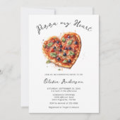 ピザマイエレガントハートイタリアンブライダルシャワー 招待状 (正面)