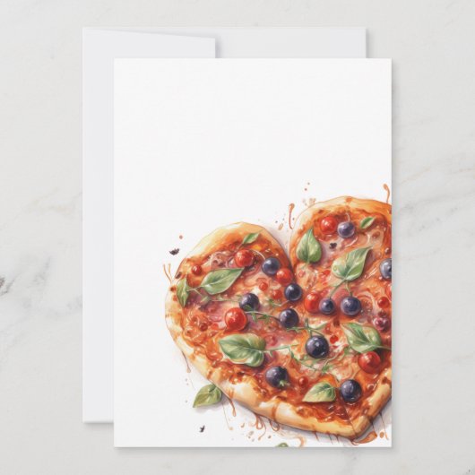 ピザマイエレガントハートイタリアンブライダルシャワー 招待状 (裏面)