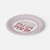 ピザマイモダンハートバレンタインのパーティー ペーパープレート (アングル)