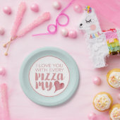 ピザマイモダンハートバレンタインのパーティー ペーパープレート (パーティー)