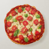 ピザマルゲリタ&ペッペロニプリント両面 ラウンドクッション (裏面)