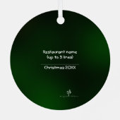 ピザマルゲリータW/Oパイナップルクリスマスラウンド メタルオーナメント (裏面)