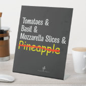 ピザマルゲリータW/Oパイナップル 台座サイン (インサイチュ)