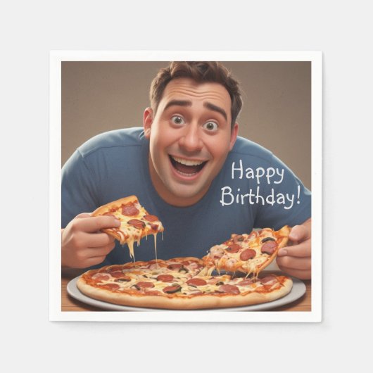 ピザマン スタンダードカクテルナプキン (正面)