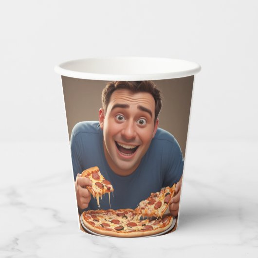 ピザマン 紙コップ (正面)