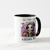 ピザムービーおもしろいハロウィーン幽霊マグカップ マグカップ (正面右)