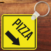 ピザメタルスクエアキーチェーン キーホルダー (裏面)