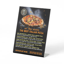 ピザメニューとディスプレイ