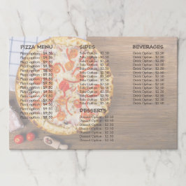 ピザメニューレパーソナライズされたストラントビジネス ペーパーパッド