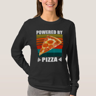 ピザメンズウィメンズキッズで動くグルメ Tシャツ