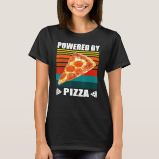 ピザメンズウィメンズキッズで動くグルメ Tシャツ