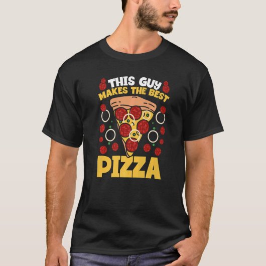ピザメーカーのピザパーティーこの男はPiを作最高のる Tシャツ (正面)
