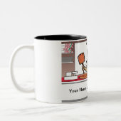 ピザメーカー – 男性の漫画 ツートーンマグカップ (左)