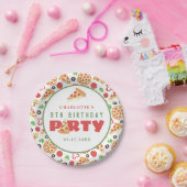 ピザモダンパーティーカスタム年齢子供の誕生日かわいい ペーパープレート (パーティー)
