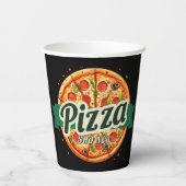 ピザモダンパーティーベビーシャワー 紙コップ (裏面)