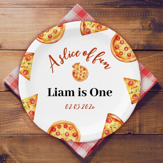ピザモダンパーティー誕生日 ペーパープレート