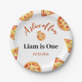 ピザモダンパーティー誕生日 ペーパープレート (正面)