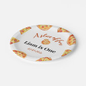 ピザモダンパーティー誕生日 ペーパープレート (アングル)