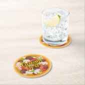 ピザラウンド紙コースター ラウンドペーパーコースター (インサイチュ)