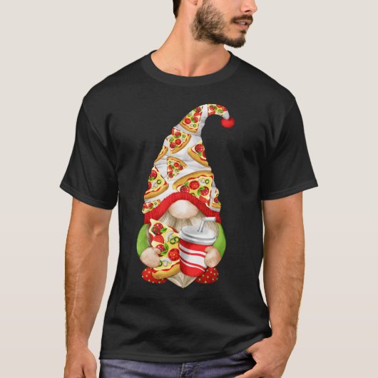 ピザラバーおもしろい格言かわいいピザパターン Tシャツ (正面)