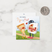 ピザラブおもしろいバレンタインデーのカード ノートカード (正面/裏面インサイチュ)