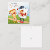 ピザラブおもしろいバレンタインデーのカード ノートカード (正面/裏面)