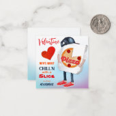 ピザラブおもしろいバレンタイン ノートカード (正面/裏面インサイチュ)