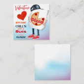 ピザラブおもしろいバレンタイン ノートカード (正面/裏面)