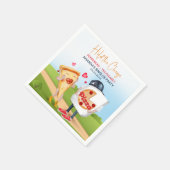 ピザラヴおもしろいィー スタンダードカクテルナプキン (角)