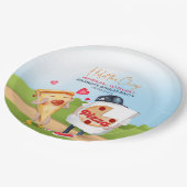 ピザラヴおもしろいィー ペーパープレート (アングル)