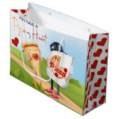 ピザラヴおもしろいィ ラージペーパーバッグ (正面アングル)