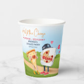 ピザラヴおもしろいィ 紙コップ (正面)