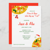ピザリハーサルディナー 招待状 (正面/裏面)