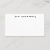 ピザレイタリアンストモダンラン名刺 名刺 (裏面)