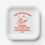 ピザレカスタマイズストラン詳細グラフィック ペーパープレート (正面)