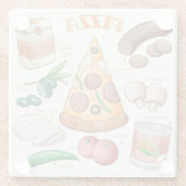 ピザレシピグラスコースター ガラスコースター (裏面)