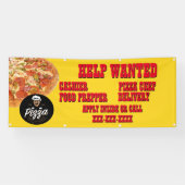 ピザレストラカスタマイズン救済希望店舗ロゴ 横断幕 (横)