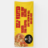 ピザレストラカスタマイズン救済希望店舗ロゴ 横断幕 (縦)