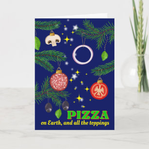 ピザレストランイタリアンケータリングクリスマスホリダ シーズンカード