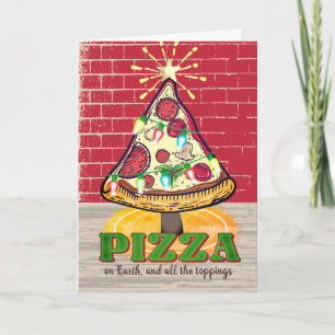 ピザレストランイタリアンケータリングクリスマスホリダ シーズンカード