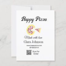 ピザレストランカフェピザQRコード注文スキャン