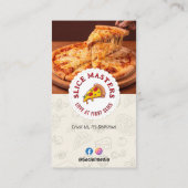 ピザレストランビジネス | ミニマルクラシック主義 名刺 (裏面)