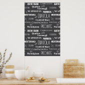 ピザレストランピッツェリアシェフレストランウォールアート ポスター (キッチン)