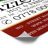 ピザレストランピッツェリア広告ズ ポスター (角)