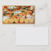 ピザレストランロイヤリティパンチカードビジネスカード ロイヤリティカード (正面/裏面)