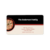 ピザレストラン差出人住所ラベル ラベル (正面)