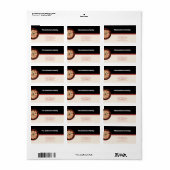 ピザレストラン差出人住所ラベル ラベル (フルシート)