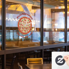 ピザレストラン ウィンドウサイン