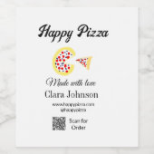 ピザレストラン カフェ ピッツェリア QRコードをスキャンして注文 ワインラベル (シングルラベル)