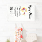 ピザレストラン カフェ ピッツェリア QRコードをスキャンして注文 横断幕 (インサイチュ)